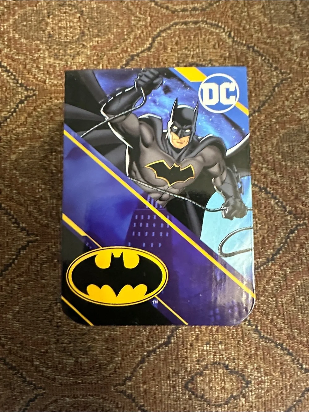 DC Men's Black and Gold Batman Logo Wrist Watch